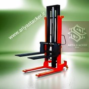 تصویر استاکر دستی با ظرفیت ۲تن و حداکثر ارتفاع ۳متر برند آریا استاکر ۰Manual stacker with a capacity of 2 tons and a maximum height of 3 meters