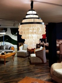 تصویر لوستر صدف طبقاتی 