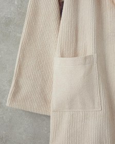 تصویر حوله حمام کتان انگلیش هوم مدل Summer سایز S-M بژ Summer Cotton Bathrobe S-M Beige