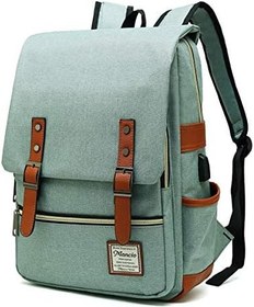 تصویر MANCIO Slim Vintage Laptop Backpack For women,Men For Travel, College,School Dayparks, Fits up to 15.6Inch Macbook 