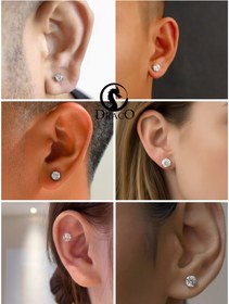 تصویر پیرسینگ گوش مگنتی جواهری 