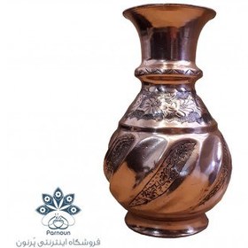 تصویر گلدان مسی قلمزنی 