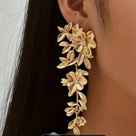 تصویر گوشواره گلي بلند كد g07 