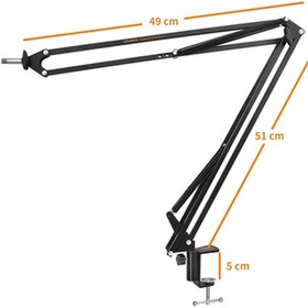 تصویر پایه میکروفن کامیکا مدل CVM-MS02 Comica CVM-MS02 Microphone Stand