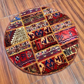 تصویر فرش چهل تیکه کلاژ گرد patchwork