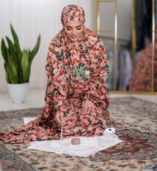 تصویر چادر نماز آستین دار کدری مدل ۸۵ 