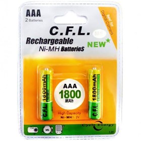 تصویر باتری نیم قلمی AAA شارژی CFL 1800 