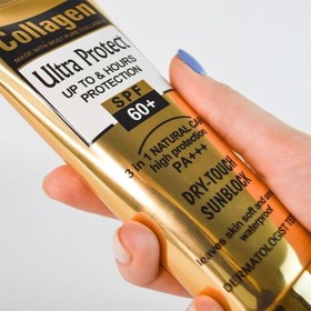 تصویر کرم ضد آفتاب کلاژن SPF 90 بی رنگ ۱۰۰ میلی لیتر 