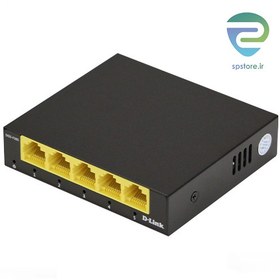 تصویر سوییچ شبکه 5 پورت گیگابیتی و دسکتاپ دی لینک مدل DGS-F105 فلزی D-Link DGS-F105 5-Port Gigabit Desktop Switch