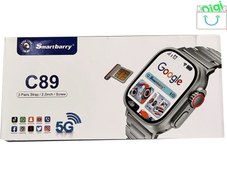 تصویر ساعت سیمکارت خور مدل C89 برند smartbarry اینترنت 5G - تیتانیوم C89 SMARTWATCH