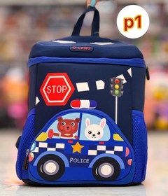 تصویر کوله زیپ بالا ماشین پلیس اولانگ police car top zip bag OLANG