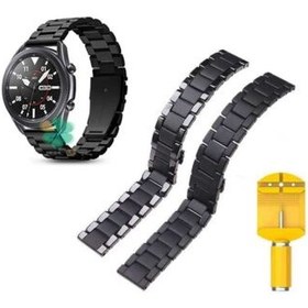 تصویر بند فلزی ساعت سامسونگ Galaxy Watch 3 45mm مدل 3Bead Carbon 