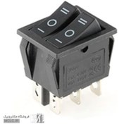 تصویر کلید راکر دو پل بزرگ 3 حالته 6 پایه 