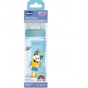 تصویر شیشه شیر چیکو ۳۳۰ میل طرح قلب و ول بینگ 