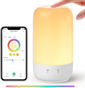 تصویر meross Smart Lamp, Wi-Fi Table Lamp Compatible with Apple HomeKit Alexa Google Home, Bedside Touch Lamp RGBWW Colour Voice Remote app Control (2.4GHz Wi-Fi Only), 1 Count (Pack of 1) meross Smart Lamp, Wi-Fi Table Lamp Compatible with Apple HomeKit Alexa Google Home, Bedside Touch Lamp RGBWW Colour Voice Remote app Control (2.4GHz Wi-Fi Only), 1 Count (Pack of 1)