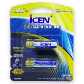 تصویر یک جفت باتری نیم قلم آلکالاین آی سن DIGITAL ALKALINE ICEN 