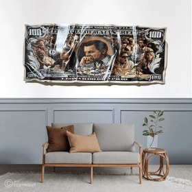 تصویر اسکناس دفرمه دلار ولفی قهوه‌ای 