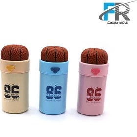 تصویر ماگ سفری مدل توپ بسکتبال گنجایش 300 میلی لیتر Travel mug basketball 300 ml