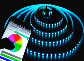 تصویر پروژه کنترل از راه دور رنگ led با استفاده از بلوتوث موبایل 