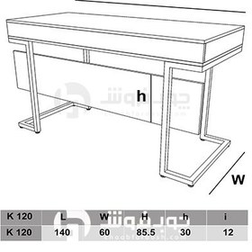 تصویر میز اداری پایه فلزی مدل K120 
