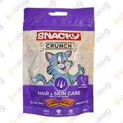 تصویر تشویقی گربه کرانچی اسنکی اسپانیا طعم مرغ / کنترل ریزش مو 60 گرم Snacky Crunch Hair & skin 60g
