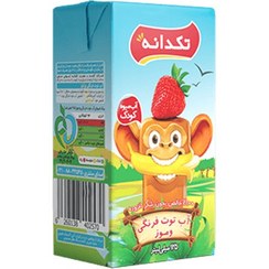 تصویر آبمیوه کودک توت فرنگی و موز 125ml تکدانه 