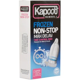 تصویر کاندوم کاپوت نان استاپ فروزن بسته 10 عددی kapoot frozen non stop condom 10pcs