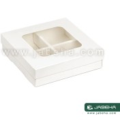 تصویر جعبه شیرینی 4تایی 15×15×4 