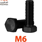 تصویر پیچ شش گوش فولادی (خشکه) تمام M6×30 