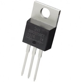 تصویر دوبل دیود شاتکی SBR10150CT تایوانی مارک Diodes Incorporated پکیج TO-220 