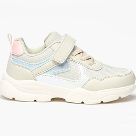 تصویر کفش ورزشی بافت‌دار دخترانه با بند چسبی برند flora bella by shoexpress Girls Textured Sneakers with Hook and Loop Closure