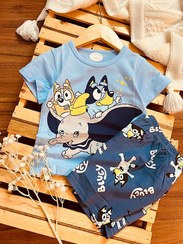 تصویر تیشرت شلوارک بلویی وارادتی 