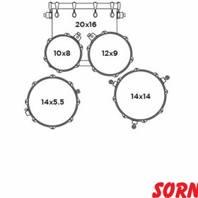 تصویر درام ست GM-AR504 MAPEX SHELL Mapex ARMORY 504S (GM) Drum SHELL Pack