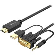 تصویر کابل تبدیل VGA به HDMI لنشن مدلVC-VPAH-P1 طول 2 متر VC-VPAH-P1