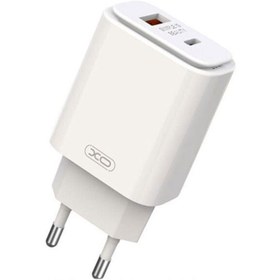 تصویر شارژر دیواری فست تایپ سی و یو اس بی 20 وات ایکس او XO L90A PD20W+QC18W Fast Charger 