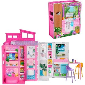 تصویر خانه عروسکی باربی با ست بازی سفر برند barbie Barbie Getaway Doll House Playset