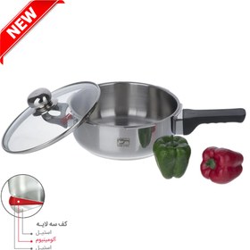 تصویر زودپز پارس استیل دوقلو 3 و 6 لیتری با درب پیرکس Pars Steel Pressure Cooker 3-6 L