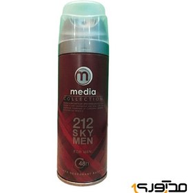 تصویر ﺍﺳﭙﺮﯼ خوشبو کننده ﺑﺪﻥ مردانه مدیا مدل Sky212 حجم 200 میلی لیتر Media deodorizing spray for men's body, Sky212 model, volume 200 ml