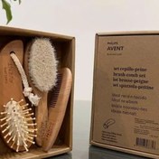 تصویر ست شانه و برس چوبی نوزاد فیلیپس اونت 