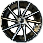 تصویر رینگ اسپرت مدل ووسن چرخشی رخ مشکی سایز 15 (اروند) (پژو 405،پارس،206 و سمند) 