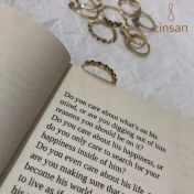 تصویر انگشتر ظریف نگین رنگی کد 002351 