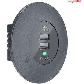 تصویر شارژر USB توکار مورف فکتور مدل BUC2 - مشکی Morph Factor built-in USB charger model BUC2