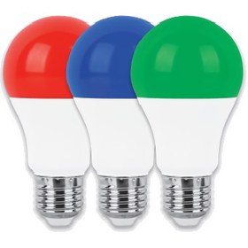 تصویر لامپ LED حبابی ۹ وات رنگی پارس شعاع توس 9 watt lamp