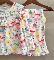 تصویر ست بلوز و شلوار بوتکات راحتی دخترانه 