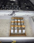 تصویر جا ادویه ۱۲ تایی درب چوبی با استند دو حالته (ارسال رایگان) - ۱ 