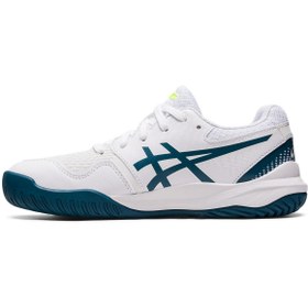 تصویر Asics GEL Resolution 9 GS کفش های تنیس سفید کودکان مردانه و زنانه بزرگ 1044A067 102 