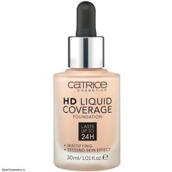 تصویر کرم پودر کاتریس (Catrice) سری HD مدل Liquid Coverage شماره 010 کرم پودر