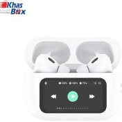 تصویر هدفون بی سیم اپل مدل AirPod با صفحه نمایشگر لمسی 