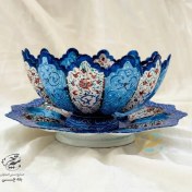 تصویر ظروف پذیرایی میناکاری کاسه و بشقاب دالبری 