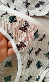 تصویر ست شورت و سوتین گیپور آبرنگی کد ۱۰۷۰ Woman's underwear set 1070